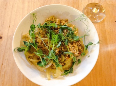 Fennel and lemon pearl barley risotto